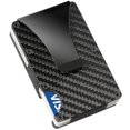 thumbnail image 1 of Slim Carbon Fiber Credit Card Holder Rfid Non-scan Metal Wallet Money Clip Purse - Jxlgv, 1 of 3