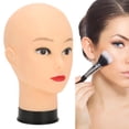 thumbnail image 4 of Bald Mannequin Head, Display Head Mannequin Head, Makeup Training Practice Hat  Display Mannequin Head Black Base, 4 of 8