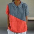 thumbnail image 2 of Womens Summer Tops With Sleeves Cotton T Shirts Loose Fit Slim Fit Tees for Women, 2 of 5