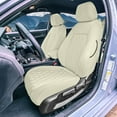 thumbnail image 4 of For 2016-2024 Honda Civic FH Group Neoprene Custom Fit Car Seat Covers Waterproof  - Front Solid Beige, 4 of 6
