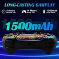 thumbnail image 5 of Wireless Game Controller Compatible with P5/Slim/Pro & PC, Gaming Controller with 1500mAh Battery Support Dual Motors, Motion Control and Mic Speaker, 5 of 5