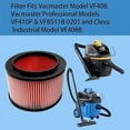 1 Pack VJFF Fine Dust Cartridge Filter Replacement Vacmaster Filter