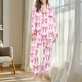 thumbnail image 4 of Uaswgudfs Women's Long Sleeve Print Pajama Set 2-Piece Casual Sleepwear 4-Way Stretch Fabric Nightwear, 4 of 7
