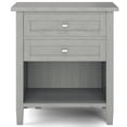 thumbnail image 5 of Warm Shaker Solid Wood 24 inch Wide Transitional Nightstand in Fog Grey, 5 of 14