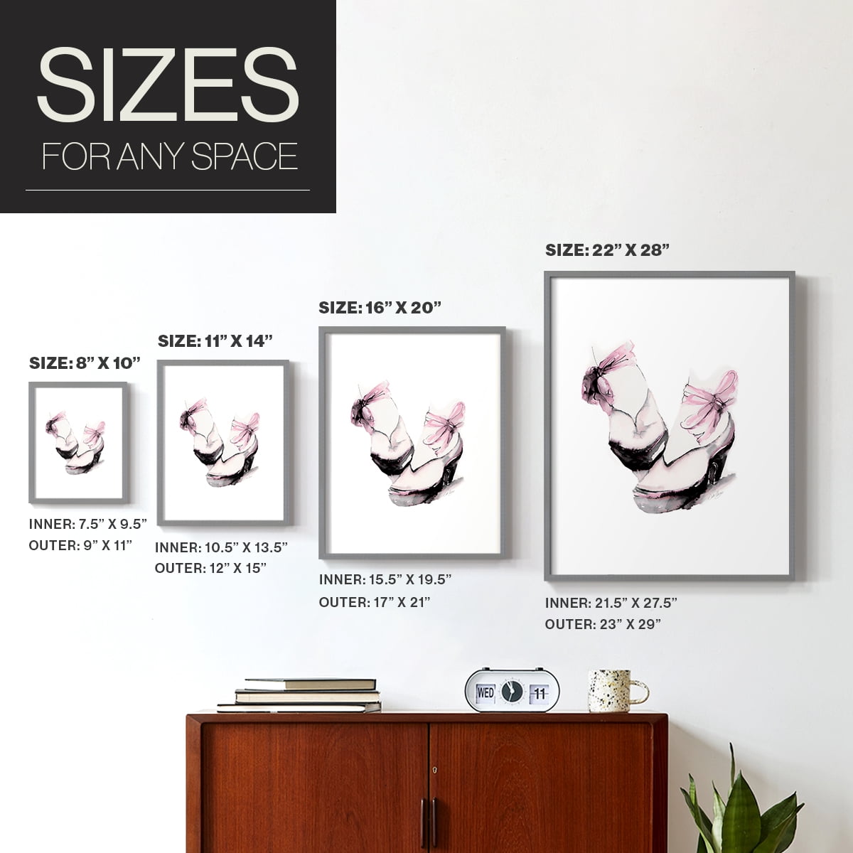 Ballet Platform in Paper Solid Wood 22 x 28 Framed Print
