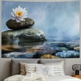 thumbnail image 2 of Orinice Flowers Water Rocks Tapestry Wall Hanging Unique Style for Home Decor - Graphic Art for Living Room Bedroom Apartment Farmhouse Dorm 40x30inch, 2 of 6
