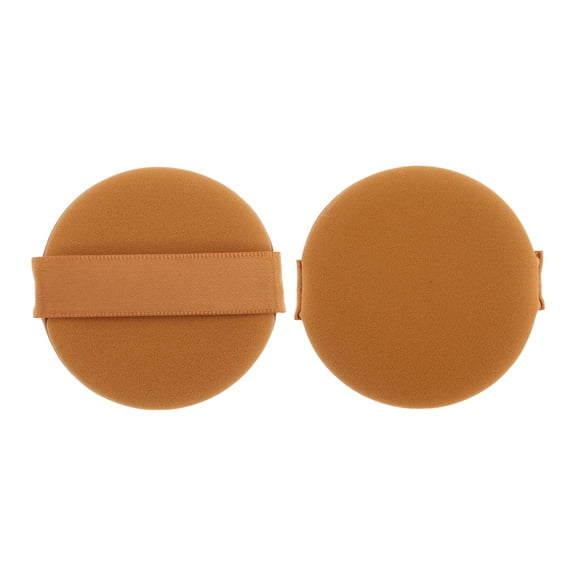 Unique Bargains 1 Pc Round Powder Puff for Travel Dressing Tables Orange Hydrophilic Polyurethane