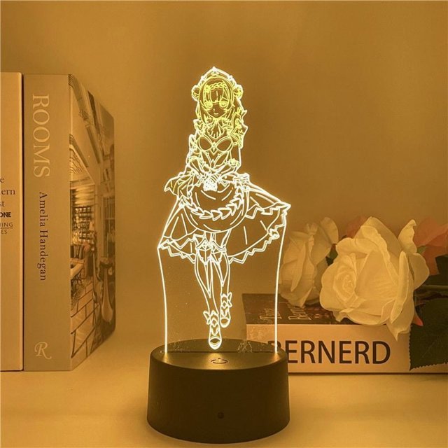 Luz nocturna LED 3D Plants vs Zombies que cambian de color para niños