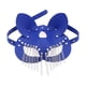 thumbnail image 5 of Máscara de gato Yinane de borla de metal de cuero PU accesorio para foto disfraz de Halloween Azul claro, 5 of 7