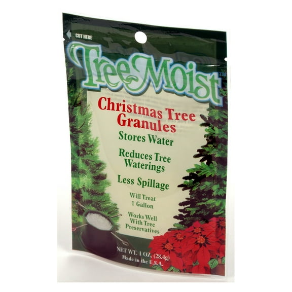 TreeMoist Watering Gel 1oz Makes 1 Gallon for Cut Christmas Live Tree Hydrating Fir