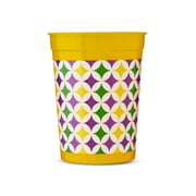 Mardi Gras Yellow Plastic Cups, 4 Count, by Way To Celebrate