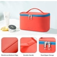 thumbnail image 4 of Makeup Bag Portable Travel Cosmetic Bag for Women, Beauty Zipper Makeup Organizer PU Leather Washable Waterproof, 4 of 8
