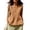 Khaki, variant on TGSLY Women's Linen Deep V-Neck Tank Tops Dressy Casual Ruffle Detail Solid Color Sleeveless Vest Lightweight Soft Elastic Waist Tshirts L