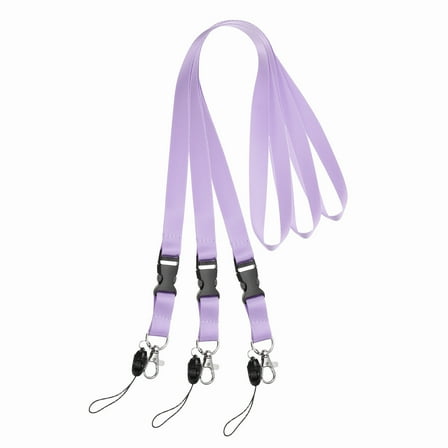 Uxcell 3 Pack Light Purple Lanyards for Keys, Breakaway Lanyard for Men and ID Badges Holder