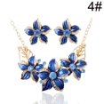 thumbnail image 2 of Collier de Mariage Fleur Collier de Mariée Élégant Collier avec Boucles d'Oreilles, 2 of 10