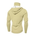 thumbnail image 4 of Havenx Upf 50+ Sun Protection Shirt for Men Long Sleeve Upf 50+ Hoodies with Mask Hooded Uv Protection Hoodie Shirt Solid Color Casual Summer Lightweight Athletic Workout Blouses,Beige L, 4 of 4