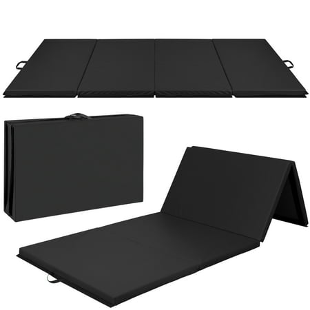 Best Choice Products 10ft 4-Panel Extra-Thick Foam Folding Exercise Gym Floor Mat for Gymnastics, Aerobics, Yoga, Martial Arts w/ Carrying Handles - (Best Gym Equipment Brands In The World)