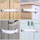 thumbnail image 4 of KAIYANG Paquete de 6 cerraduras de seguridad para bebés, cerradura para gabinete con adhesivo 3M, para gabinetes, refrigeradores y cajones (rosa) marrón, 4 of 5