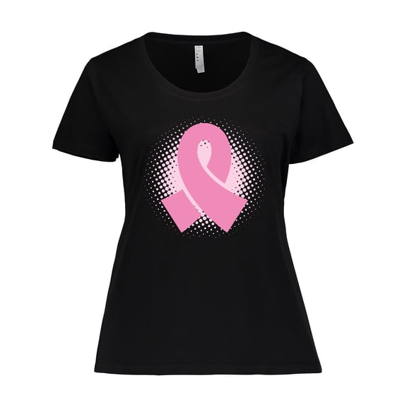 Inktastic Breast Cancer Pink Ribbon Awareness Month Women's Plus Size T-Shirt