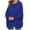Blue Oversized Knit Sweaters, variant on Women's Oversized Knit Sweaters 2024 Fashion Solid Crew Neck Pullover Tops Casual Loose Fit Hollow Out Jumper Knitwear Batwing Sleeve Long Sleeve Sweaters Black XL