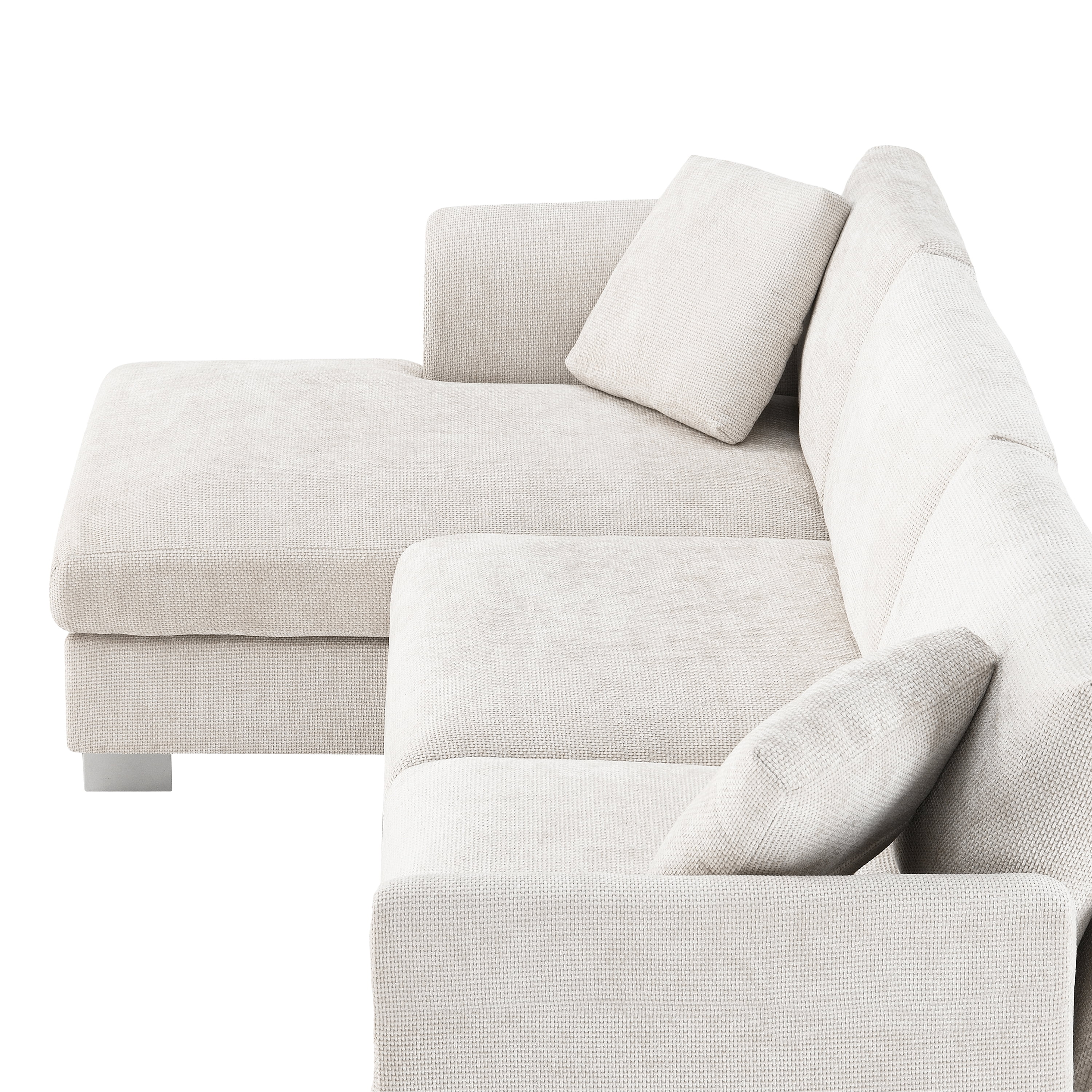 MAYEERTY 96x56" Modern Cloud Sectional Sofa - L-Shaped 4-Seat Chenille Couch with 2 Free Pillows/Oversized Chaise for Living Room/Apartment/Office, 3 Colors