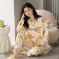 thumbnail image 3 of Pijamas con estampado de corazón para mujer, conjuntos de pijamas suaves a la moda para otoño e invierno, jersey de manga larga, ropa de dormir para niña, ropa de dormir dulce para mujer, 3 of 5