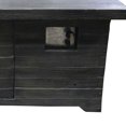thumbnail image 2 of HomeRoots Decor Rectangular Wood Look Gas Powered Fire Pit with Lava Rocks, Gray, 2 of 3