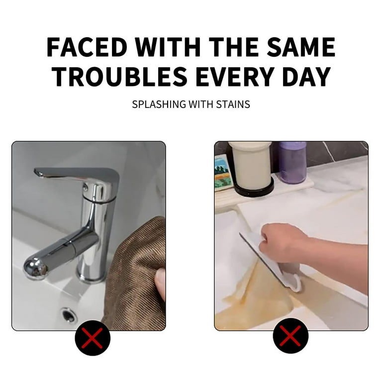 Pompotops Kitchen Sink Splash Guard,Faucet Countertop Suction Pad Can Be  Cut, Kitchen, Bathroom, Wash Basin Drainage Pad, Narrow Diatomaceous Mud  Pad, B 