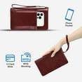 thumbnail image 6 of Contact's Passport Wallet for Travel , Leather Passport Holder For Family RFID Blocking Fit up 4 Passports （Red), 6 of 7