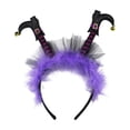 thumbnail image 3 of Diadema de Halloween con decoración de pies de , accesorio para disfraz, cómoda de llevar, elegante, versátil, color brillante para decoración Púrpura Yinane Sombreros de Halloween, 3 of 8