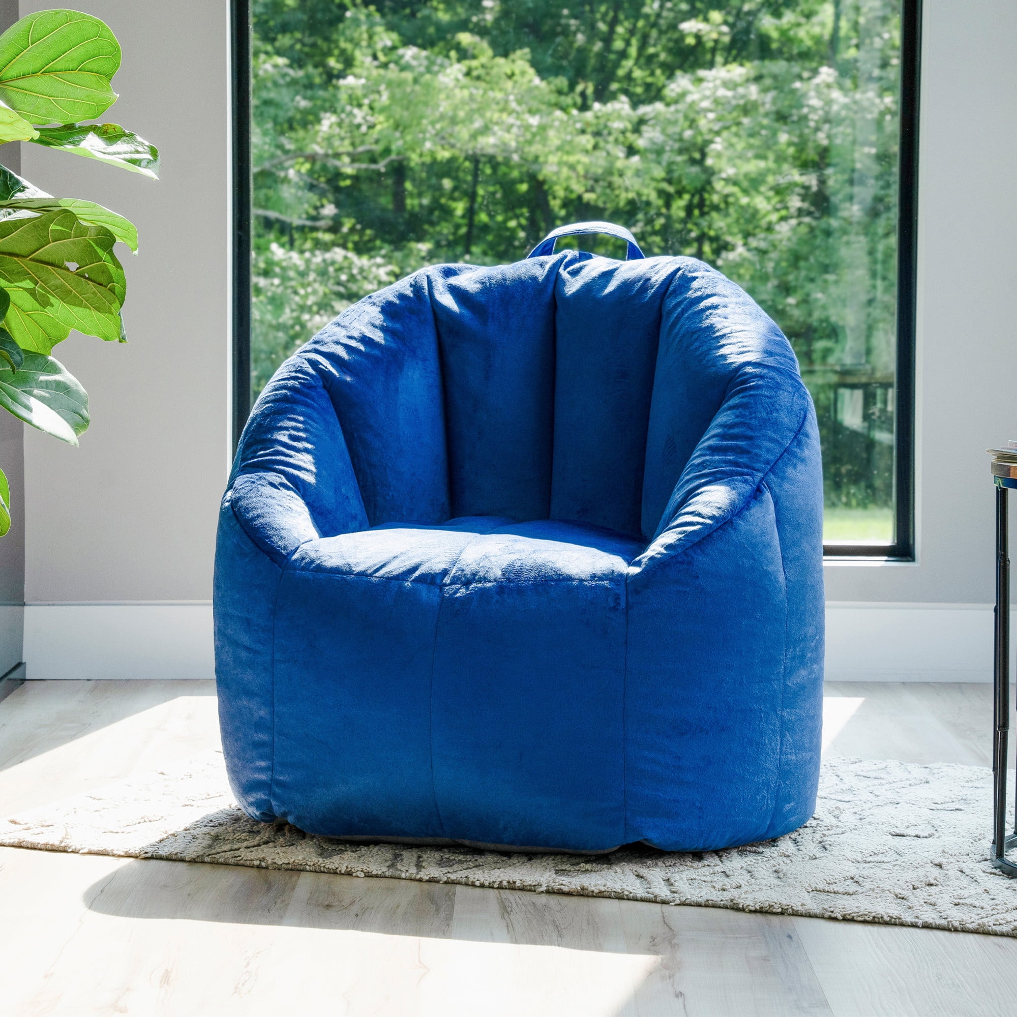 Big Joe Joey Bean Bag Chair for Kids/Teens, 2.5 ft Plush Lounge Chair, Soft & Lightweight, Electric Indigo