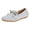 Grey, variant on Women's Bow Slip on Penny Loafers Walking Shoes Fall Trendy Casual Soft Sole Non Slip Work Flat Driving Dress Footwear Grey Size 9