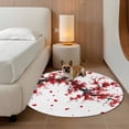 thumbnail image 2 of Red Flowers Round Area Rug 8Ft Washable Large Circle Rugs for Living Room Dorm, Chinese Plum Traditional Ink Painting Non-Slip Carpet Floor Mats Indoor Outdoor Carpet Runner Aesthetic Home Decor, 2 of 8