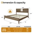 thumbnail image 4 of Queen Size Classic Bed Frame with Headboard, Solid Acacia Wood, Wood Slats Support, No Box Spring Needed, Easy Assembly, Noise Free, 800 Lb Capacity, Ebony, 4 of 8