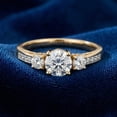 thumbnail image 2 of Pompeii 1 Ct T.W. Round Cut Three Stone Diamond Engagement Ring Lab Grown Gold, 2 of 4
