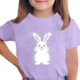 thumbnail image 2 of Xdegoge Kids Easter T-Shirt White Bunny Sketch Print Adorable Animal Design for Toddler Baby Girls Kids Tween Teen 3-15Y, 2 of 5