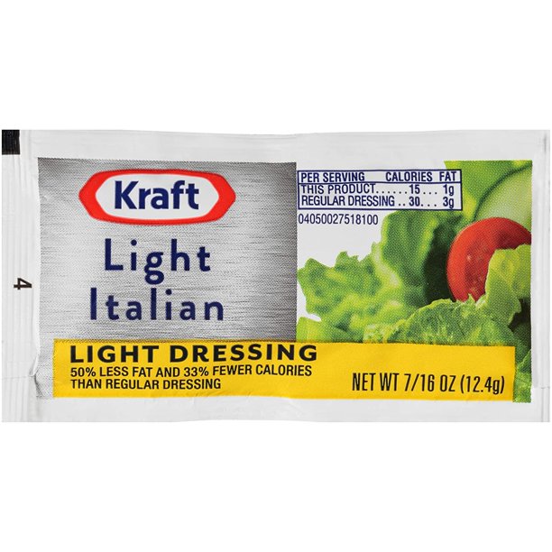 Kraft Italian Reduced Fat Salad Dressing (0.4 oz Packets, Pack of 200