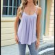 thumbnail image 5 of Camisetas Sin Mangas para Mujer, Top de Verano con Tirantes Finos, Camisa Holgada para Vacaciones en la Playa, Informal, 2025 Púrpura M, 5 of 9