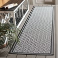 thumbnail image 2 of SAFAVIEH Terrace Yadira Geometric Indoor/Outdoor Runner Rug, Black/White, 2'3" x 8', 2 of 11