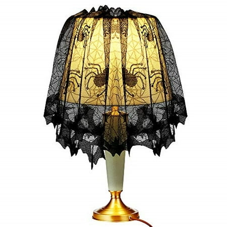 Halloween Spider And Bat Web Decoration Lace Lampshade Topper