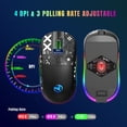 thumbnail image 4 of Wired Keyboard and Mouse Combo - RGB Streamer Mini Gaming Keyboard - Membrane Keyboard - 2.4G Wireless Mechanical RGB Gaming Mouse - 3600DPI - 11 RGB Lighting Modes - Game/Office - Walmart Compliant, 4 of 7
