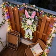 thumbnail image 3 of HJuyYuah Easter Bunny Wreath 24 Inch - Artificial Plant Themed Door Hanger for Front Door Outdoor Wall Decor and Scene Props, 3 of 7