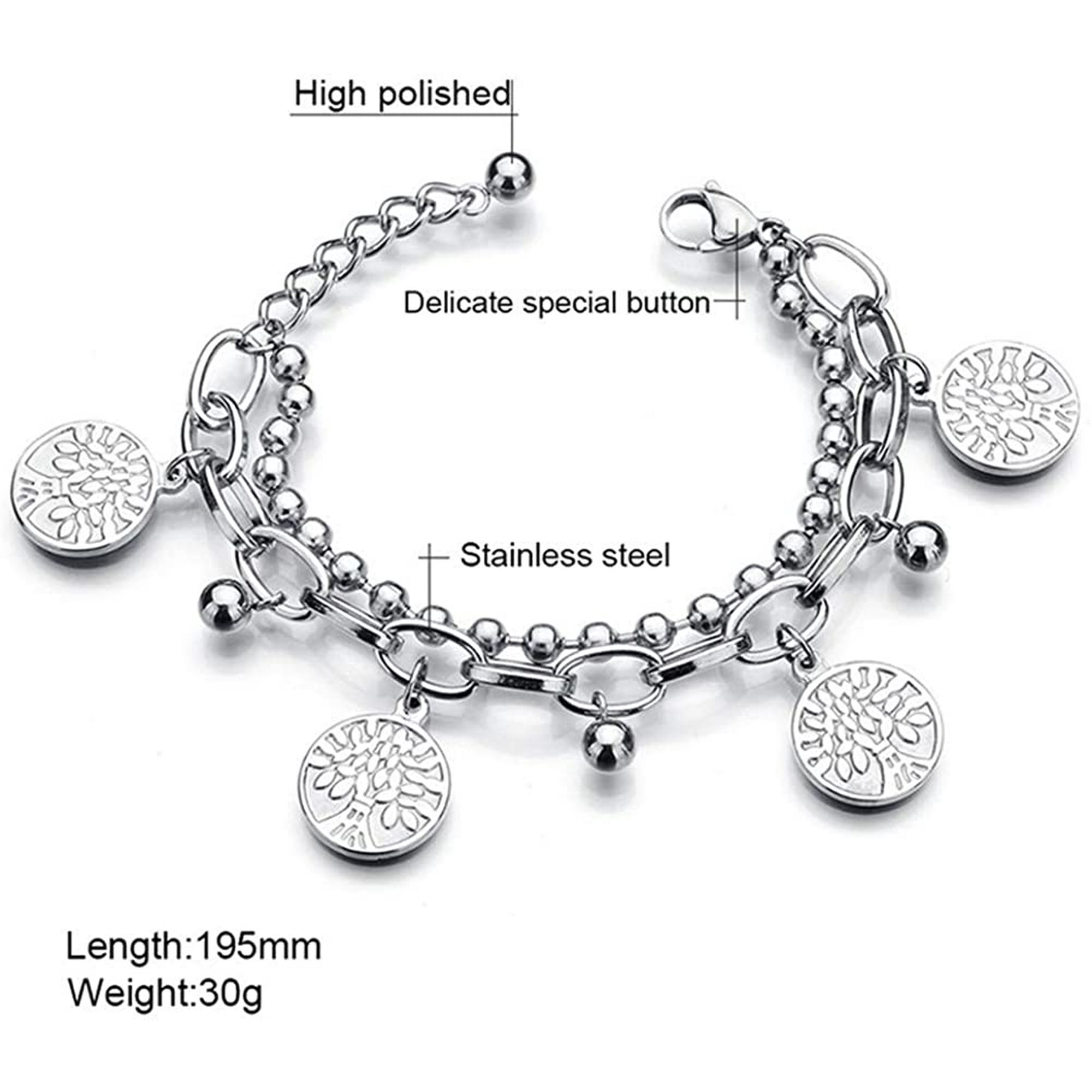 【ONE ENOUGH】Red Silver Ball Bracelet ★BTS SUGA着用★ Bangtan Boys BTS Bracelet Jimin Suga Women's Stainless Steel