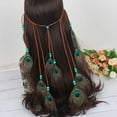 thumbnail image 5 of Women's Hippie Boho Hair Rope Accessories - Elegant Headband with Tassels and Feathers for Stylish, 5 of 8