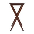 thumbnail image 4 of 2pc Darlene Snack Table Set Walnut: Portable, No Assembly Required, Space-Saving Design, 4 of 9