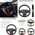 thumbnail image 3 of FKELYI 16 Pcs Auto Interior Set Car Seat Covers with Steering Cover Seat Belt Pads Armrest Pad Coasters Vintage Lily Floral Skull Print Headrest Protector Handbrake Covers Gear Shift Knob Sleeve, 3 of 6
