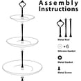thumbnail image 5 of 3 Tier Plastic Dessert Stand Cupcake Fruit Serving Tray, Foldable Dried Fruit Display Platter for Party Wedding Home Kitchen, 5 of 5