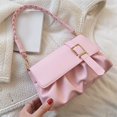thumbnail image 4 of Bolso de mano de PU resistente al agua y a los arañazos para cumpleaños Bolso de hombro plisado de moda para mujer, 4 of 8