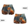 thumbnail image 6 of Athletic Shorts for Women, Autumn Leaves Mushroom Fox Seam Womens Shorts High Waisted Sport Running Workout Gym, 6 of 8