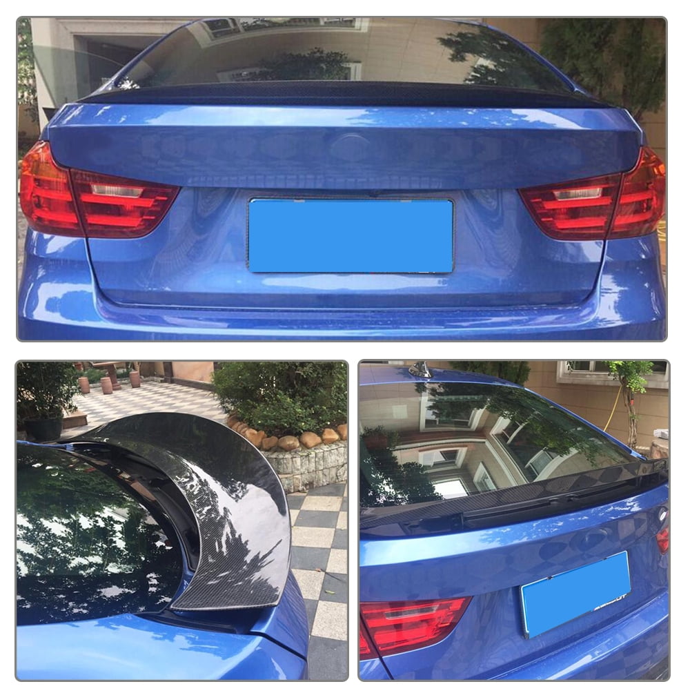 JC SPORTLINE fits BMW 3 Series E90 325i 328i 330i 335i Base M Sport M3 2005-2012 Carbon Fiber Rear Roof Spoiler Lip 並行輸入品 : Carbon Fiber Front Lip Fits for BMW 3 Series E90 E92